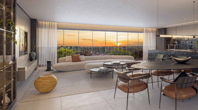 Bosque Vila Nova – Living Apto 194m²